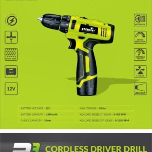 Eternity Cordless Driver Drill-P3CD812DS